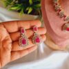 Ruby zirconic stone jewel set - Image 4