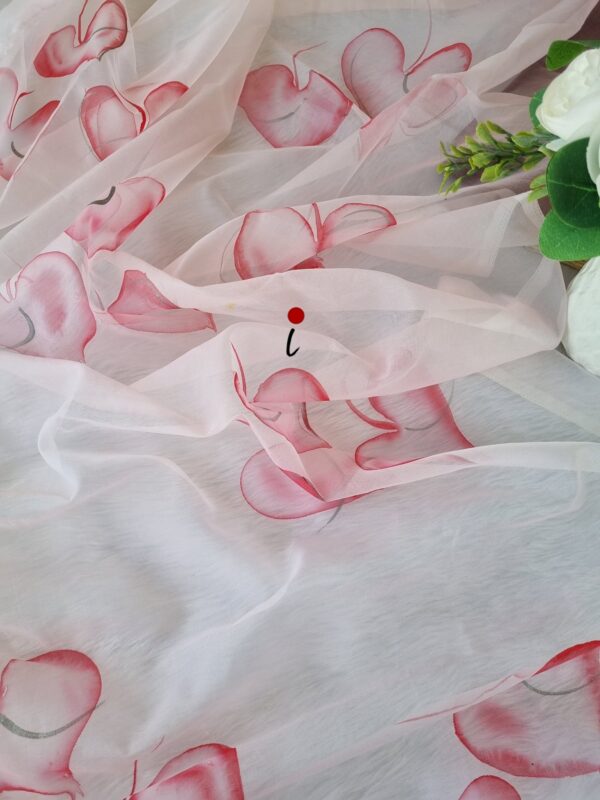 Handpaint organza Duppata with KhadiSilk Suit - Image 2