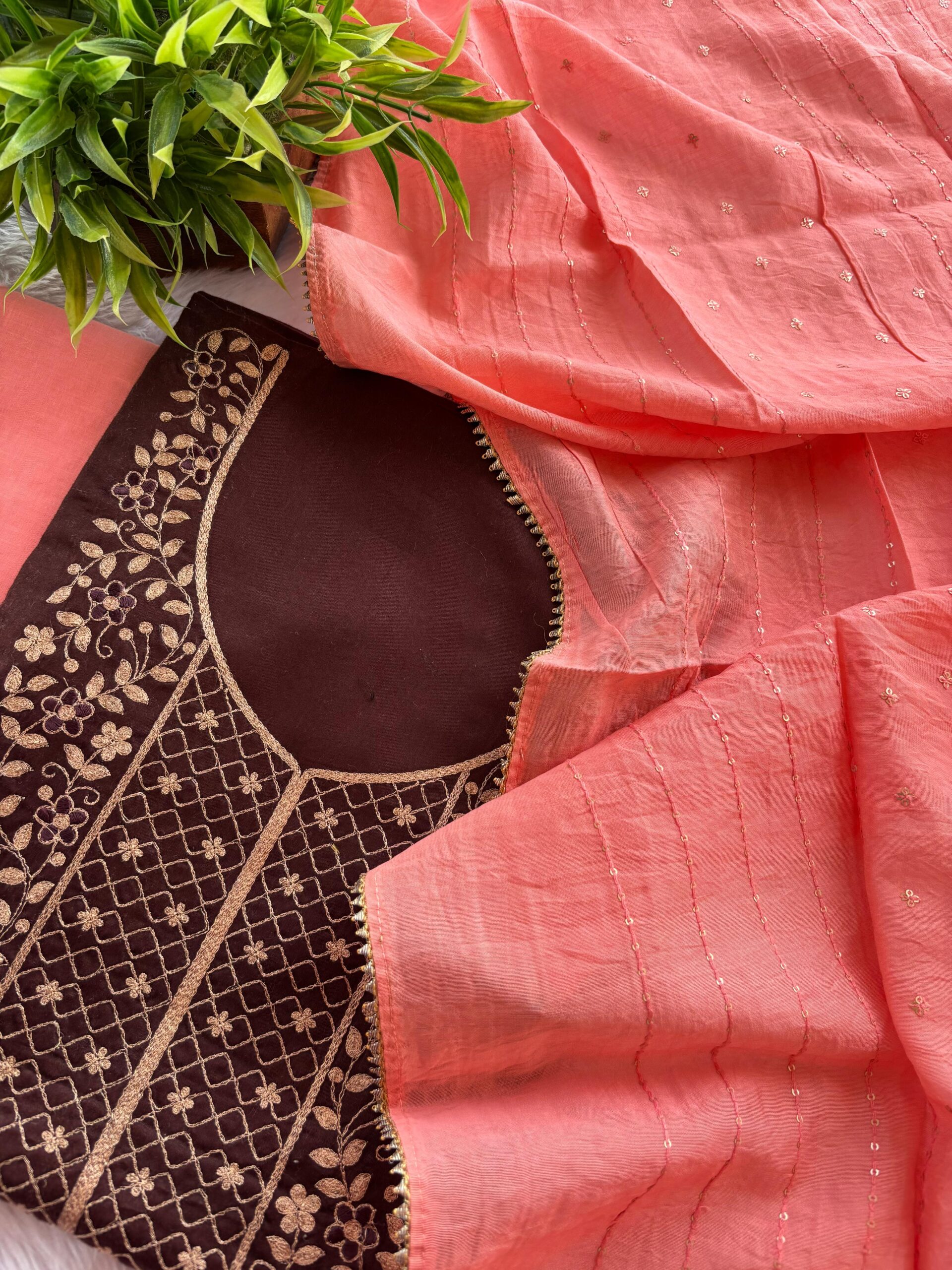 Coffee Brown shade -Soft Silks - Image 2