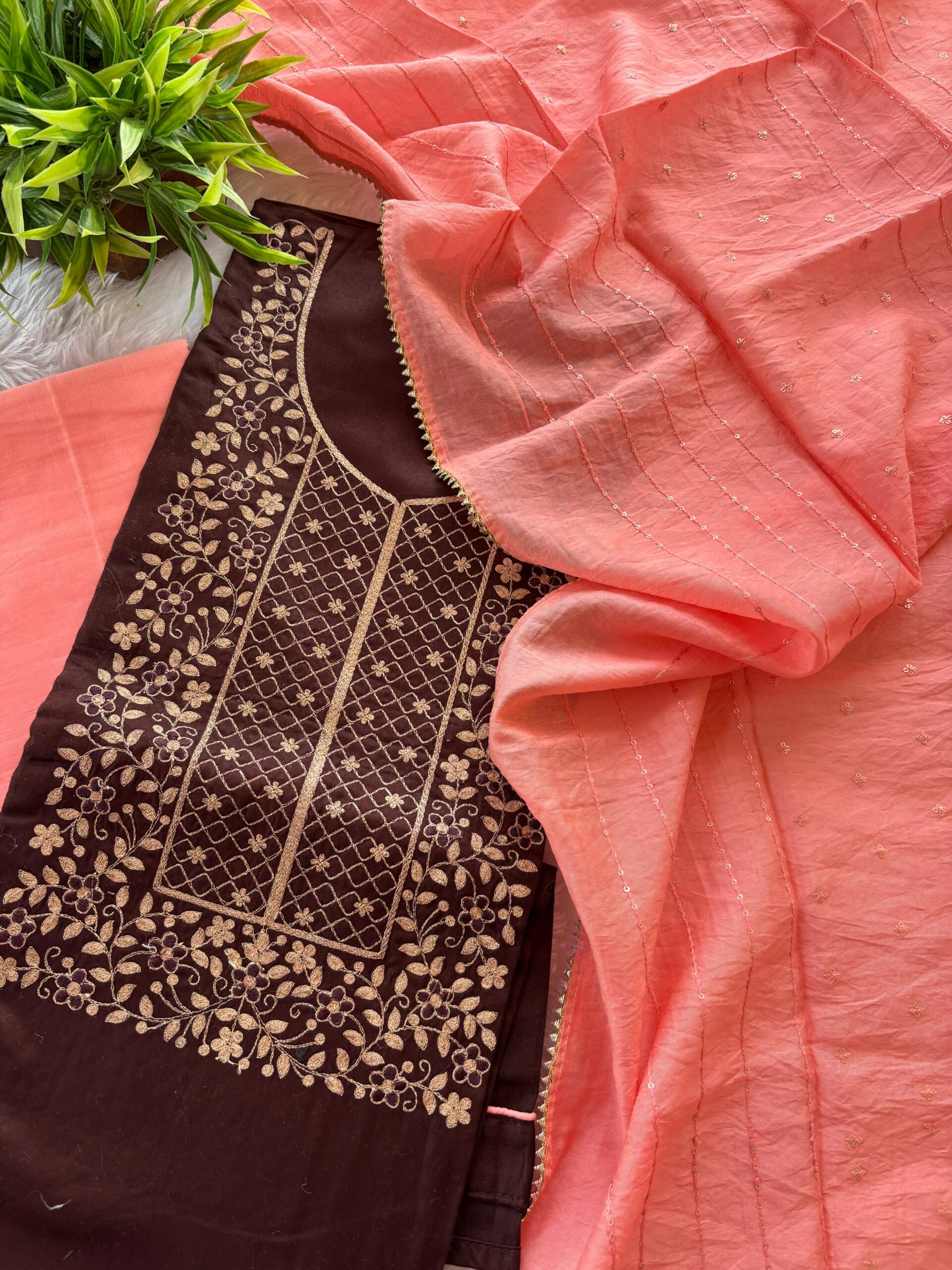 Coffee Brown shade -Soft Silks